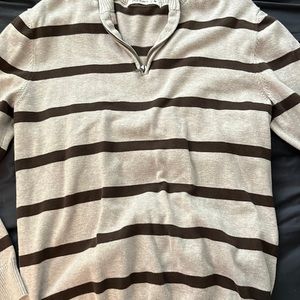 brown old navy vintage zip up sweater